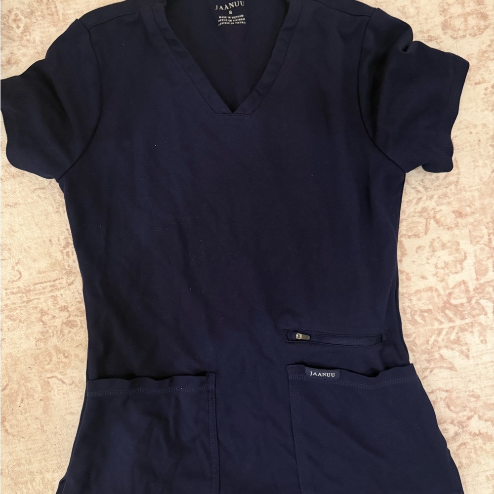 Jaanuu Women's Dark Blue Short Sleeve Top